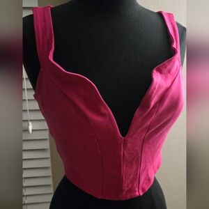 A'gaci Pink Bustier Bodysuit